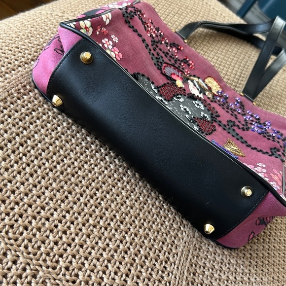 Vintage PREZZO Geisha Girl Beaded Embellished Collectible Handbag Shoulder - Picture 2 of 9